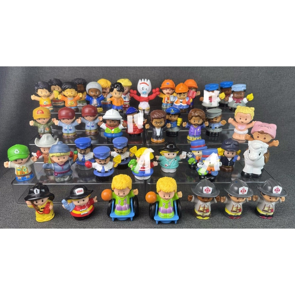 Fisher Price Little People Heavy Chunky Multiracial 40 Figure Lot Babies Careers